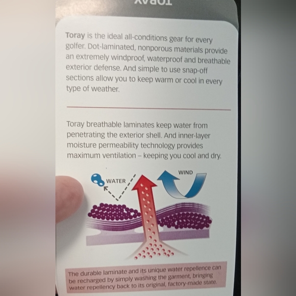 NWT Men's Black/Off White MacGregor Golf Tourney Brand Rain Shirt Size Large - Picture 8 of 10